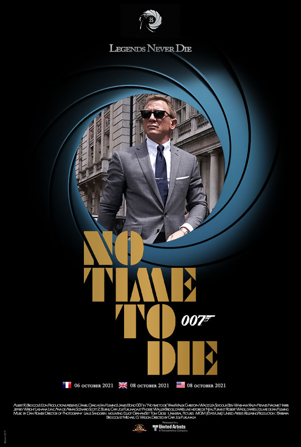 Affiche Poster Mourir peut attendre No time to die by secavi